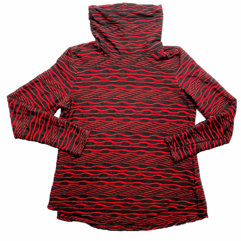 Westbound Sweater Womens Medium Red Long Sleeve Knit Funnel Pullover